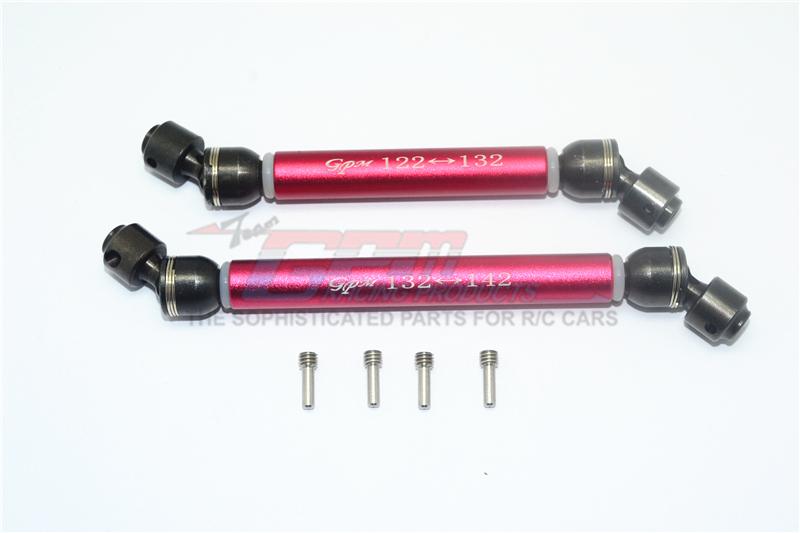 Element Enduro Sendero Trail Truck Upgrade Parts Steel + Aluminium Front CVD Drive Shaft - 1Pr Set Red