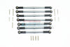 Element Enduro Sendero Trail Truck Upgrade Parts Aluminum Adjustable Upper & Lower Suspension Links - 7Pc Set Gray Silver