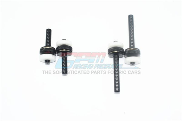 Element Enduro Sendero Trail Truck Aluminum Front + Rear Magnetic Body Posts - 4Pc Set Black