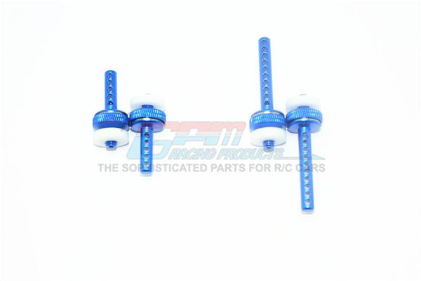 Element Enduro Sendero Trail Truck Aluminum Front + Rear Magnetic Body Posts - 4Pc Set Blue