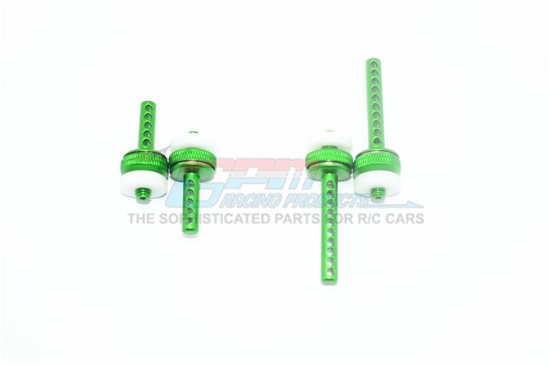 Element Enduro Sendero Trail Truck Aluminum Front + Rear Magnetic Body Posts - 4Pc Set Green