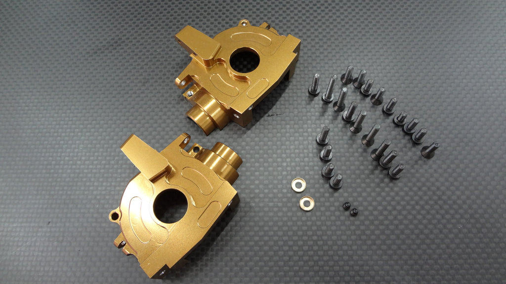 Axial EXO Aluminum Front/Rear Bulkhead - 1Set Golden Black
