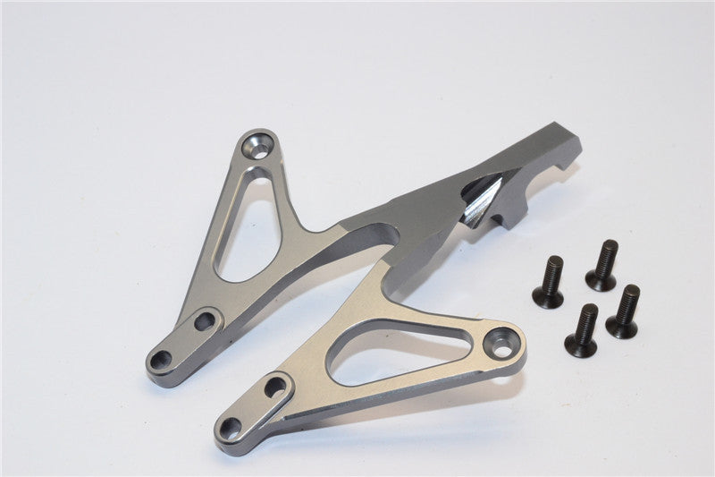 Axial EXO Aluminum Front Chassis Brace - 1Pc Gray Silver