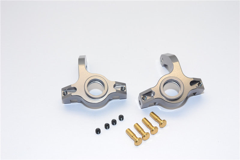 Axial EXO Aluminum Front Knuckle Arm - 1Pr Set Gray Silver