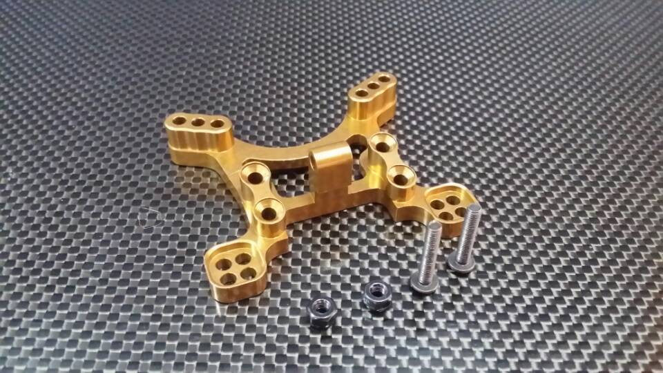 Axial EXO Aluminum Front Shock Tower - 1Pc Set Golden Black