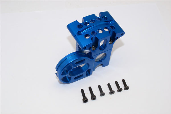 Axial EXO Aluminum Center Gear Box Mount - 1 Set Blue