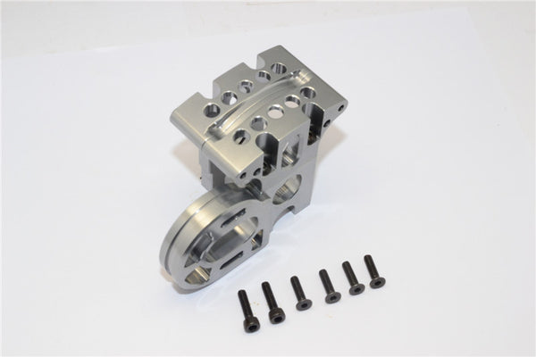 Axial EXO Aluminum Center Gear Box Mount - 1 Set Gray Silver