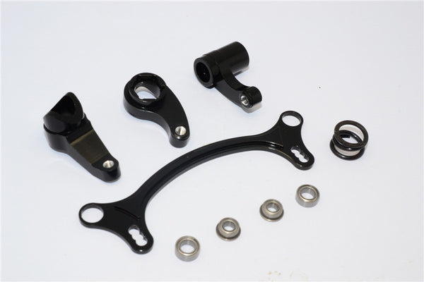 Axial EXO Aluminum Steering Assembly - 4Pcs Set Black