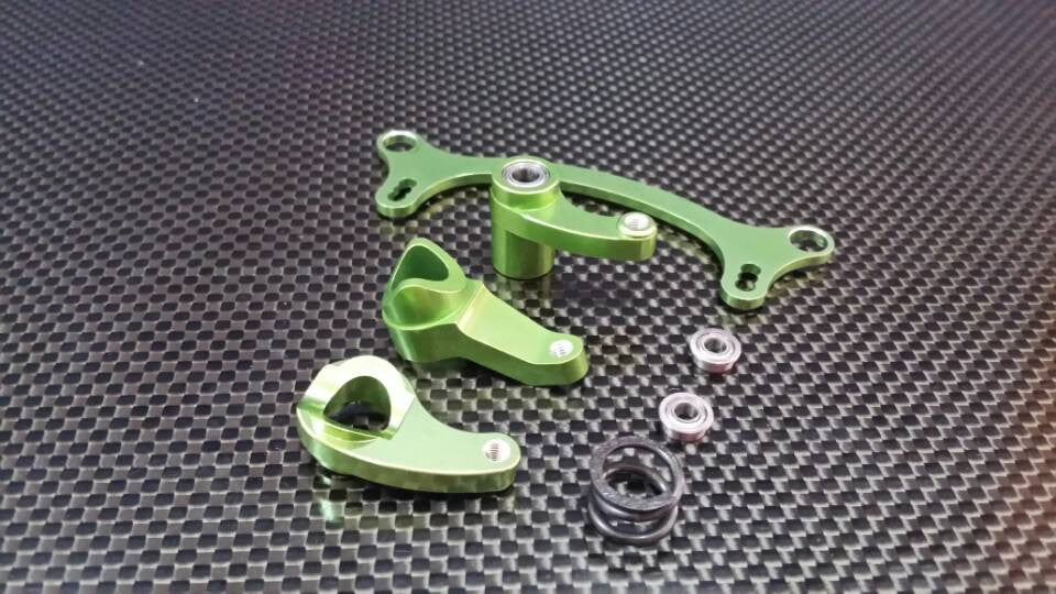 Axial EXO Aluminum Steering Assembly - 4Pcs Set Green