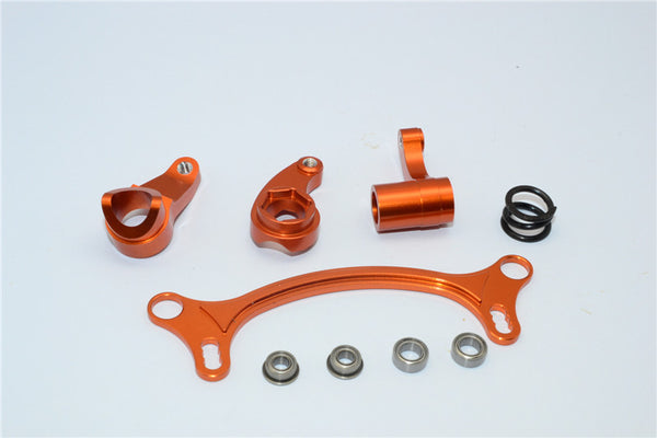 Axial EXO Aluminum Steering Assembly - 4Pcs Set Orange