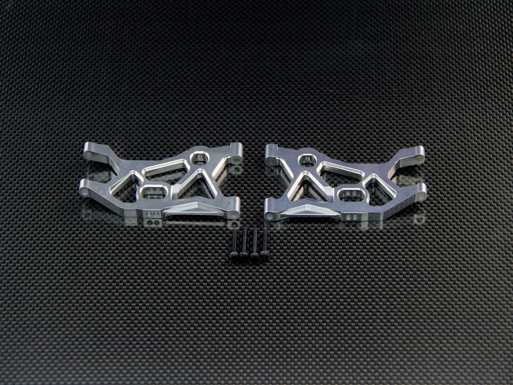 Axial EXO & Axial YETI Aluminum Front Lower Arm - 1Pr Set Sandy Sliver