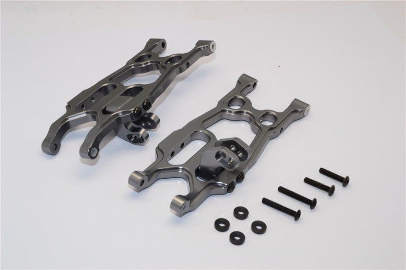 Axial EXO Aluminum Rear Lower Arm - 1Pr Set Gray Silver