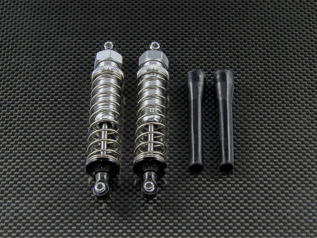 Axial EXO Aluminum Front Adjustable Spring Damper - 1Pr Set Silver