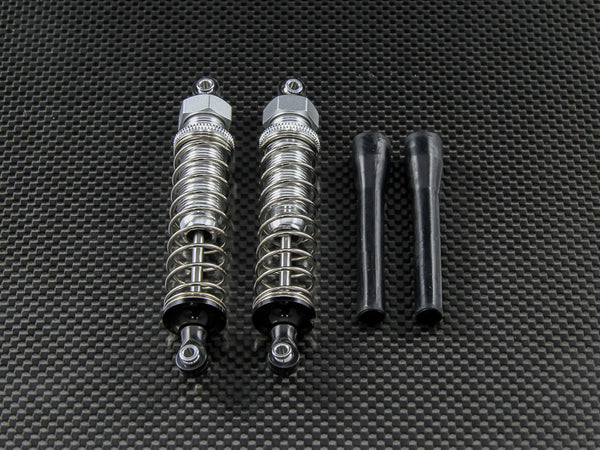 Axial EXO Aluminum Front Adjustable Spring Damper - 1Pr Set Silver