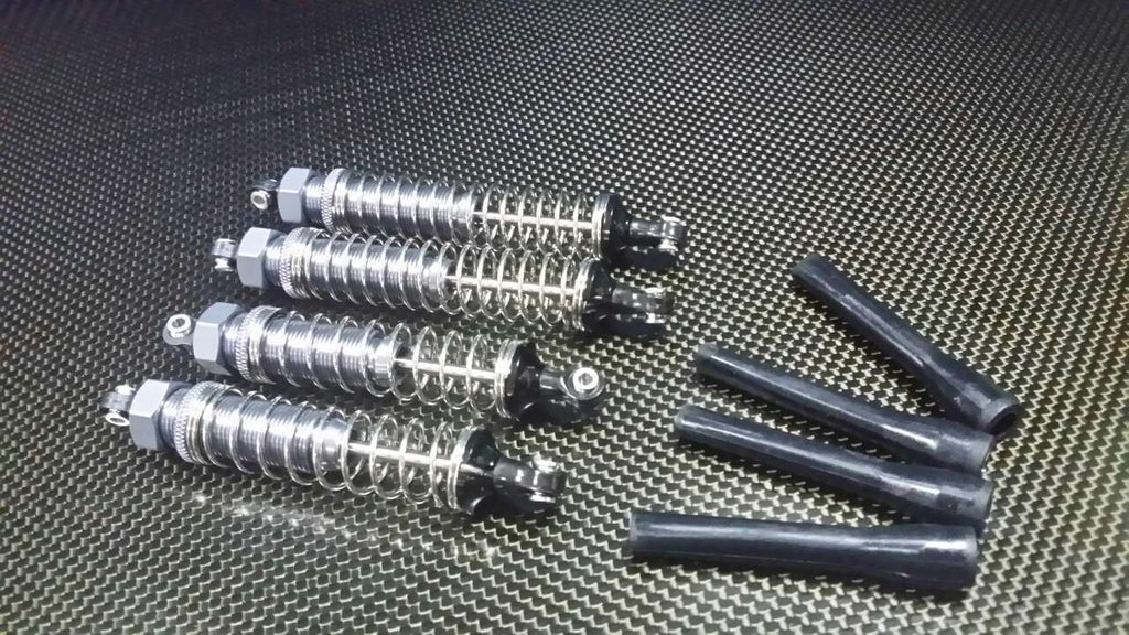 Axial EXO Aluminum Front + Rear Adjustable Spring Damper - 2Prs Set Gray Silver