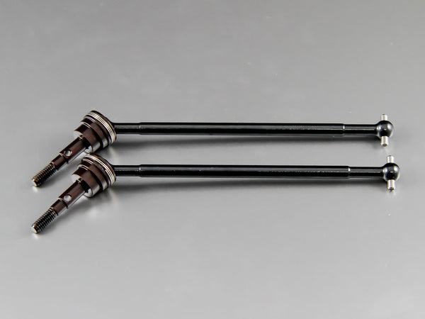 Axial EXO Steel#45 Front CVD Universal Swing Shaft With Spring Steel Cup Joint - 1Pr Black