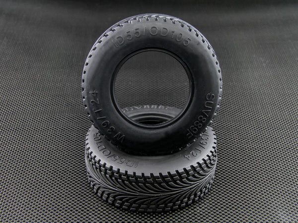 Axial EXO Rubber Front Radial Tires (40G) With Tire Insert - 1 Pr