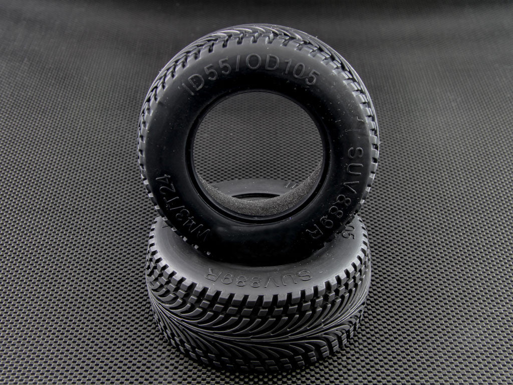 Axial EXO Rubber Rear Radial Tires (40G) With Tire Insert - 1Pr