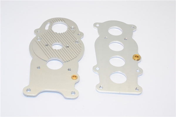 Tamiya Ford F350 High-Lift Aluminum Gear Box Plate - 2Pcs Silver