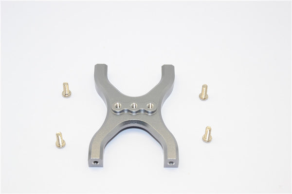 Tamiya Ford F350 High-Lift Aluminum Rear Support - 1Pc Gray Silver