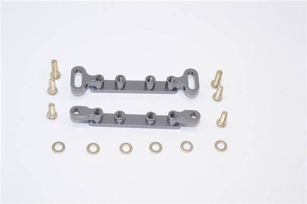 Tamiya Ford F350 High-Lift Aluminum Servo Strap Mount - 2Pcs Set Gray Silver