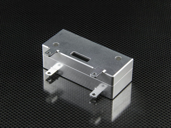 Tamiya Ford F350 High-Lift Aluminum Battery Box - 2Pcs Set Silver