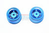 X-Rider 1/8 Flamingo RC Tricycle Upgrade Parts Aluminum 4 Lug Rear Rim - 2Pc Set Blue