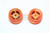 X-Rider 1/8 Flamingo RC Tricycle Upgrade Parts Aluminum 4 Lug Rear Rim - 2Pc Set Orange