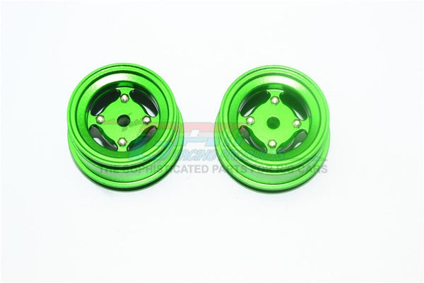 X-Rider 1/8 Flamingo RC Tricycle Aluminum +2mm 4 Lug Rear Rim - 2Pc Set Green