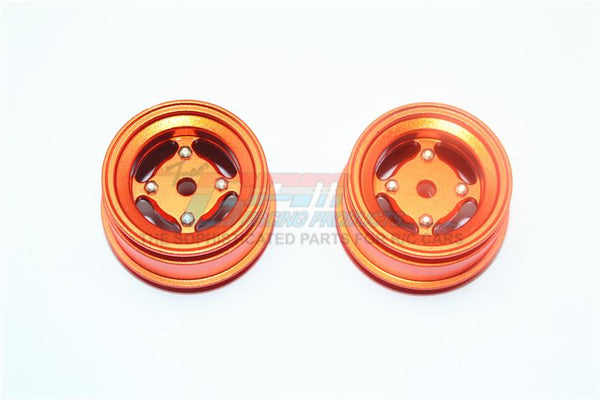 X-Rider 1/8 Flamingo RC Tricycle Aluminum +2mm 4 Lug Rear Rim - 2Pc Set Orange