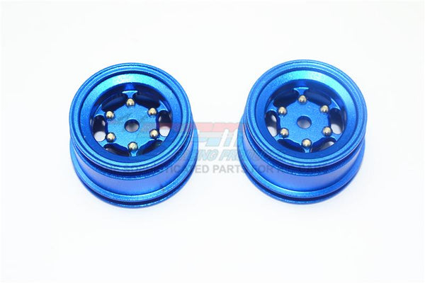 X-Rider 1/8 Flamingo RC Tricycle Aluminum +2mm 6 Lug Rear Rim - 2Pc Set Blue