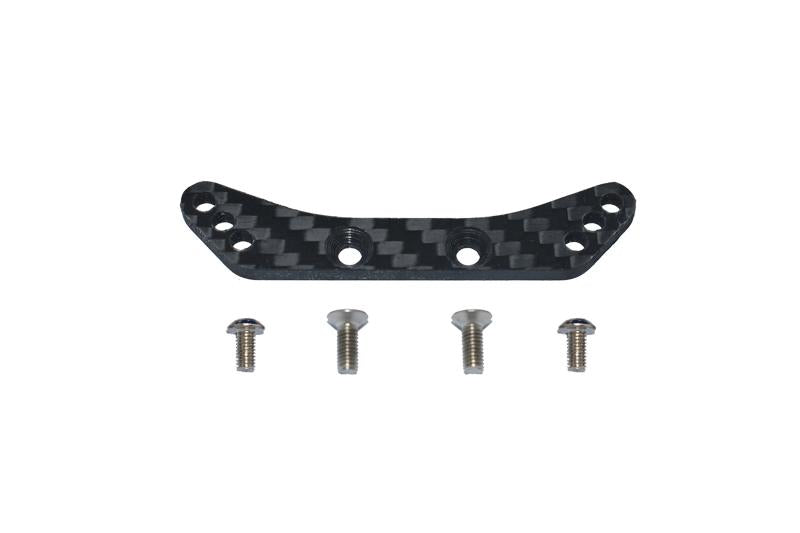 Carbon Fiber Front Shock Tower For Tamiya 1/10 4WD TA08 PRO 58693 - 5Pc Set Black