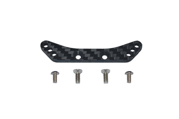 Carbon Fiber Front Shock Tower For Tamiya 1/10 4WD TA08 PRO 58693 - 5Pc Set Black