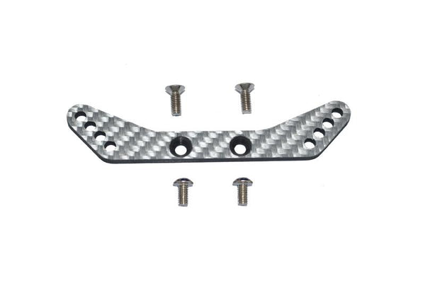 Carbon Fiber Rear Shock Tower For Tamiya 1/10 4WD TA08 PRO 58693 - 5Pc Set Silver