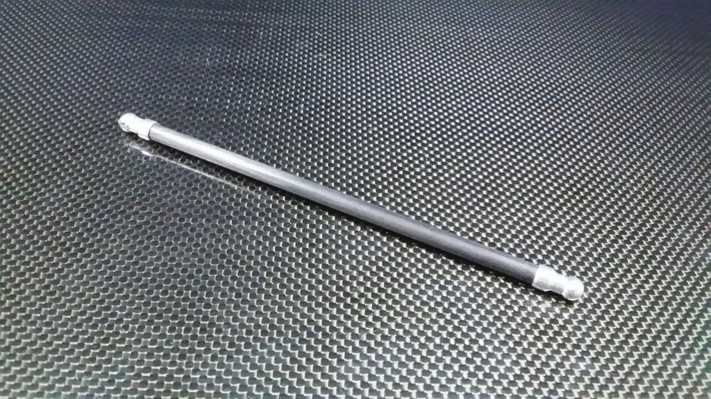 Tamiya DF-02 Graphite Main Shaft With Aluminum Ends - 1Pc Silver