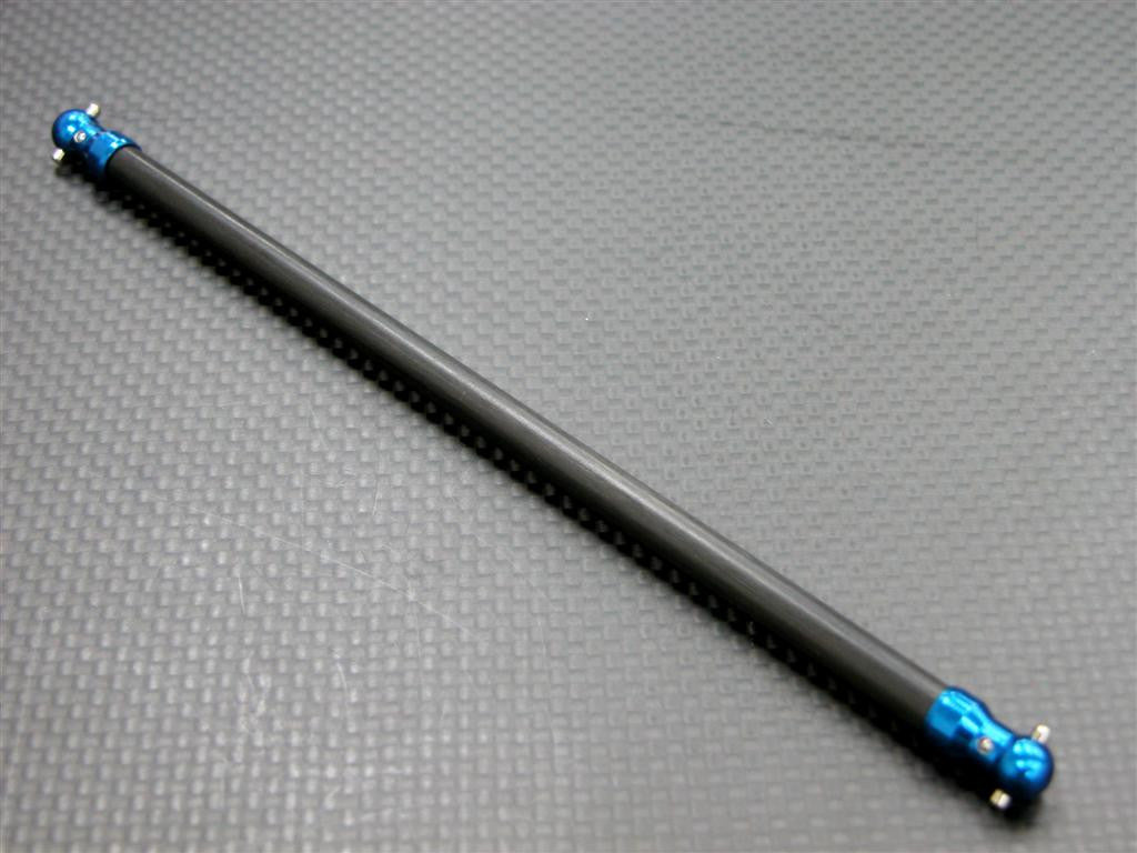 Tamiya DF-02 Graphite Main Shaft With Aluminum Ends - 1Pc Blue