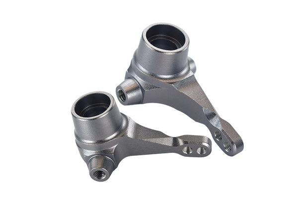 Tamiya GF01 & TL01 Aluminum Front Knuckle Arm Set - 1Pr Gray Silver