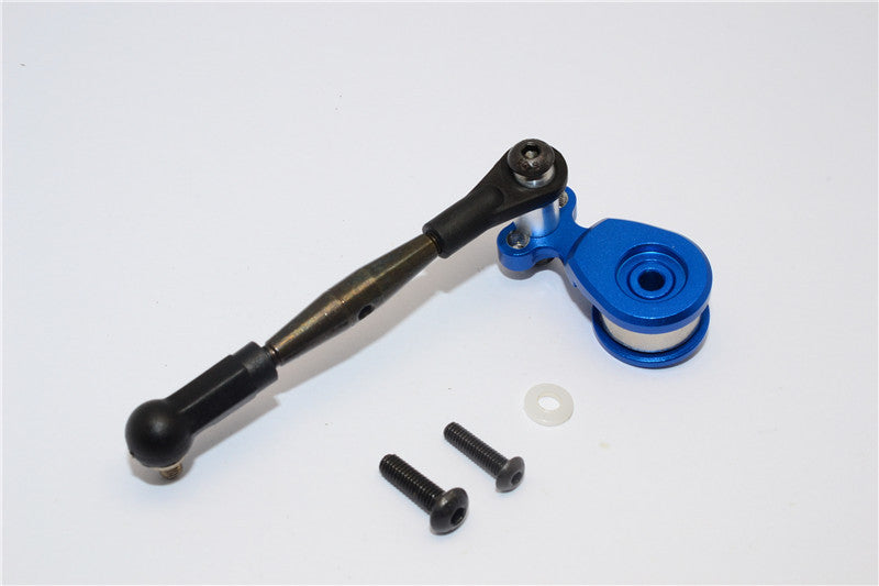 Tamiya GF01 Aluminum Hi-Torque Servo Saver 23T With Steel Tie Rod - 1 Set Blue