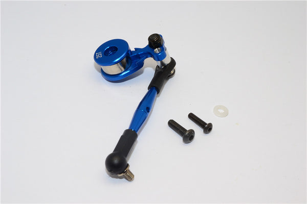 Tamiya GF01 Aluminum Hi-Torque Servo Saver 25T With Aluminum Tie Rod - 1 Set Blue