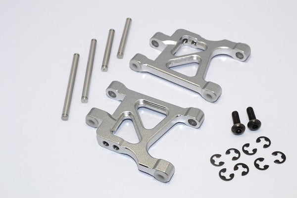Tamiya TL01 / GF01 / WILD WILLY 2 Aluminum Rear Lower Arm - 1Pr Set Gray Silver