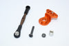 Tamiya GF01 Spring Steel Modified Anti-Thread Steering Tie Rod With Servo Horn - 2Pcs Set Orange