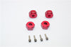 Gmade Crawler R1 Rock Buggy & GS01 Sawback Aluminum Hex Adapter (12mmx7mm) - 4Pcs Set Red