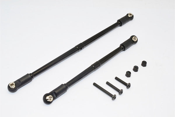 Gmade Crawler R1 Rock Buggy Aluminum 4mm Anti-Thread Steering Tie Rod - 2Pcs Set Black