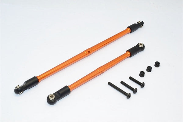 Gmade Crawler R1 Rock Buggy Aluminum 4mm Anti-Thread Steering Tie Rod - 2Pcs Set Orange