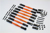 Gmade Crawler R1 Rock Buggy Aluminum 5mm Anti-Thread Tie Rod (For Setting 300mm-323mm Wheelbase) - 8Pcs Set Orange