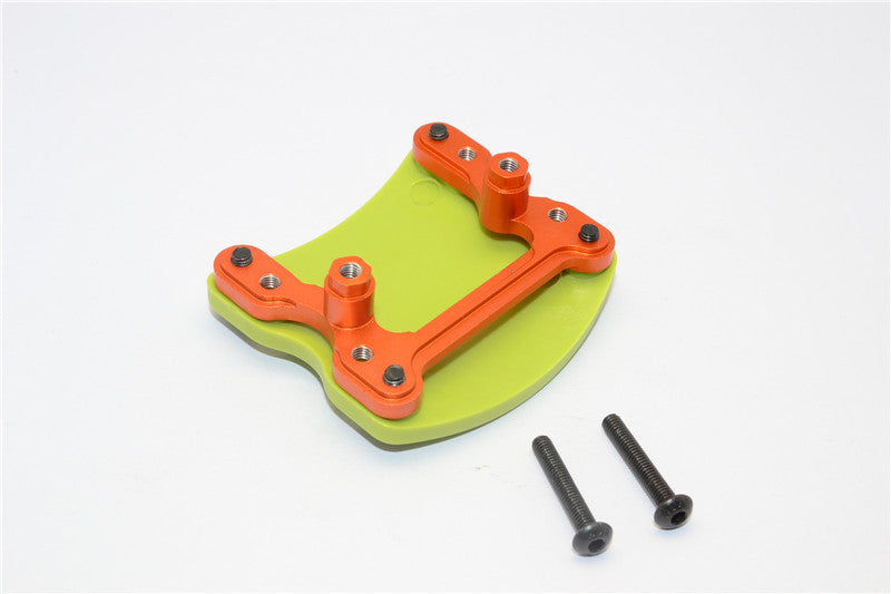 Gmade Crawler R1 Rock Buggy Aluminum + Plastic Front/Rear Skid Plate Mount - 1 Set Orange
