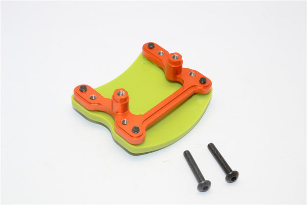 Gmade Crawler R1 Rock Buggy Aluminum + Plastic Front/Rear Skid Plate Mount - 1 Set Orange