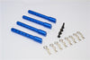 Gmade Crawler R1 Rock Buggy Aluminum Front + Rear Body Post With Clips - 1 Set Blue