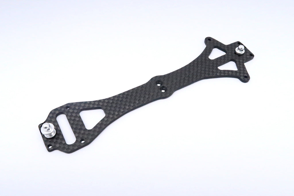 Team Losi Mini 8ight Grahite Upper Deck With Aluminum Posts - 3Pcs Black