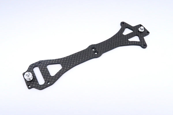 Team Losi Mini 8ight Grahite Upper Deck With Aluminum Posts - 3Pcs Black